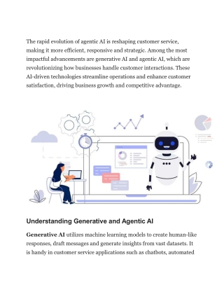 The Business Case for Generative and Agentic AI in Customer Service