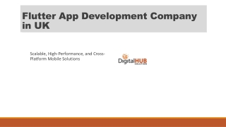 Top Flutter app development company in the UK for high-quality apps