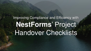 NestForms’ Project Handover Checklists