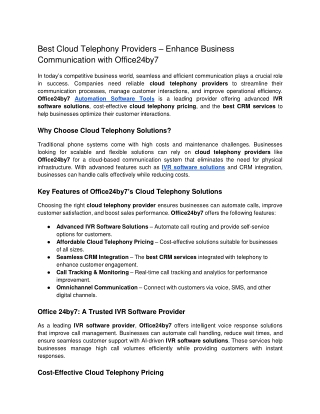 Best Cloud Telephony Providers  Enhance Business Communication with Office24by7.docx  Google Docs
