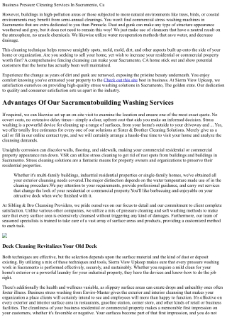 Business Stress Washing Solutions In Sacramento, Ca