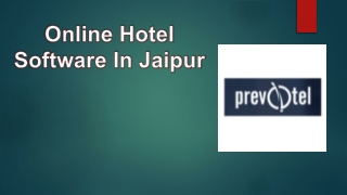Online hotel software in Jaipur