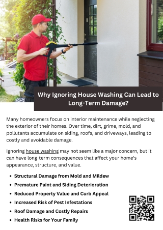 Why Ignoring House Washing Can Lead to Long-Term Damage?