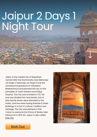 Jaipur 2 Days 1 Night Tour