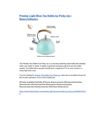 Presley Light Blue Tea Kettle by Pinky Up _ BistroToRestro
