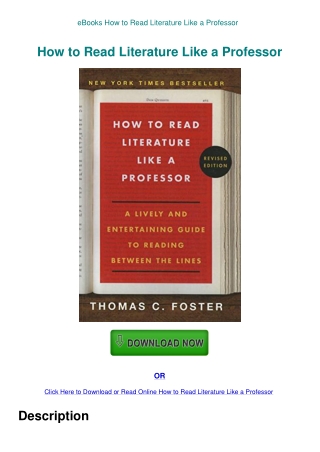 eBooks How to Read Literature Like a Professor