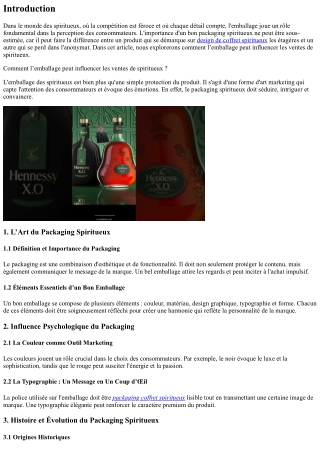 Comment l’emballage peut influencer les ventes de spiritueux ?