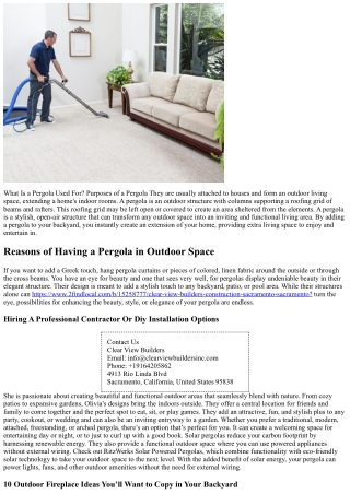 What Is The Purpose of a Pergola: 10 Reasons to Choose