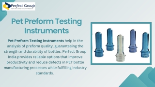 Pet Preform Testing Instruments