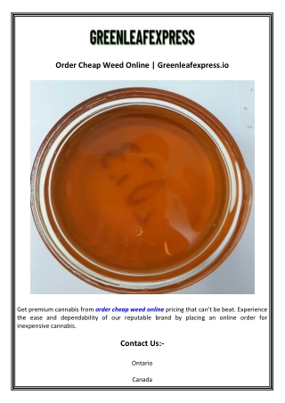 Order Cheap Weed Online  Greenleafexpress.io