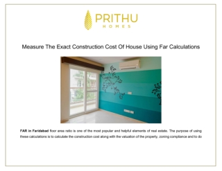 Measure The Exact Construction Cost Of House Using Far Calculations