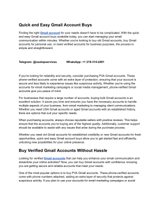 Buy Gmail Accounts – Secure & Verified Accounts (1)