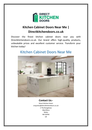 Kitchen Cabinet Doors Near Me Directkitchendoors.co.uk