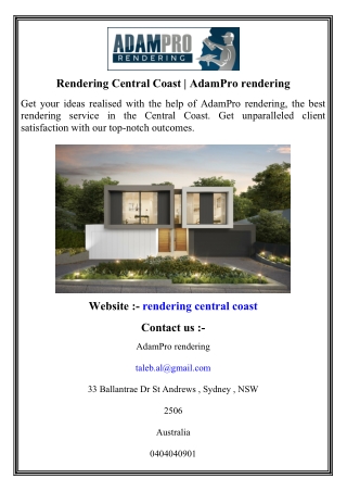 Rendering Central Coast   AdamPro rendering