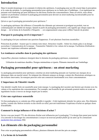Packaging personnalisé pour spiritueux : un atout marketing