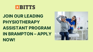 Join Our Leading Physiotherapy Assistant Program in Brampton – Apply Now!