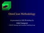 OntoClean Methodology