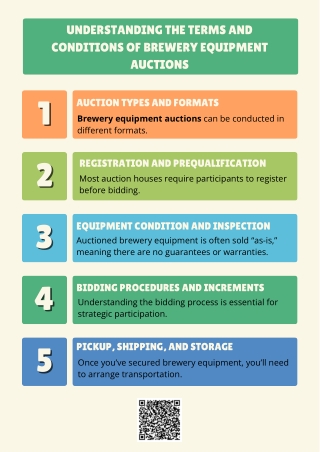 Understanding The Terms And Conditions Of Brewery Equipment Auctions