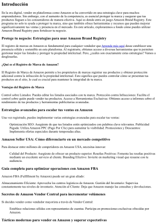 Protege tu negocio: Estrategias para usar Amazon Brand Registry
