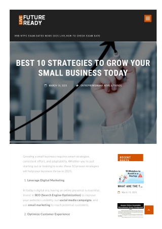 Best 10 Strategies to Grow Your Small Business Today