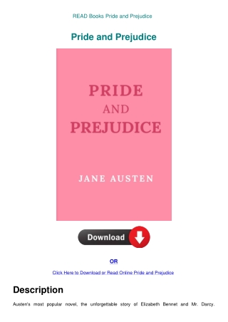 READ Books Pride and Prejudice
