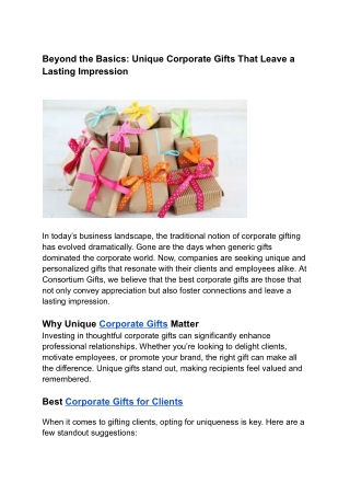 Beyond the Basics_ Unique Corporate Gifts That Leave a Lasting Impression