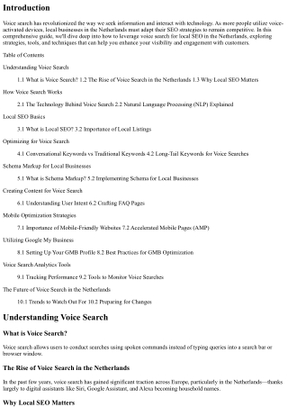 How to Leverage Voice Search for Local SEO in the Netherlands