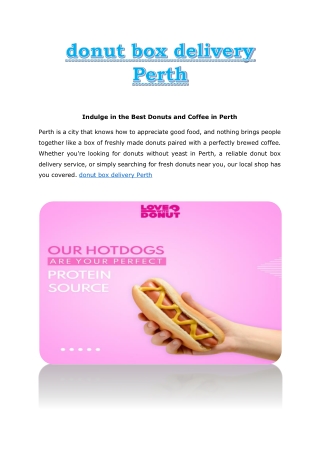 donut box delivery Perth