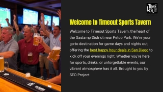 Welcome to Timeout Sports Tavern