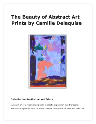 Stunning Abstract Art Prints for Your Space – Camille Delaquise