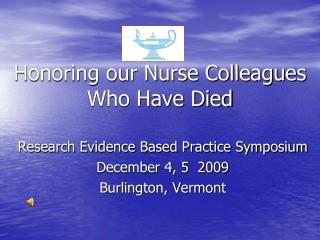 Honoring our Nurse Colleagues Who Have Died