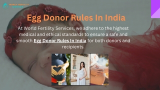 Egg Donor Rules In India