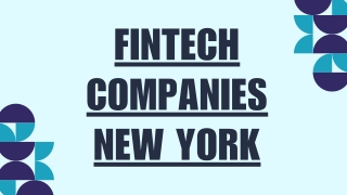 Fintech Companies New York
