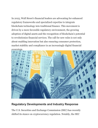 Wall Street’s Blockchain Revolution Gains Momentum as Leaders Push for Rules and Talent