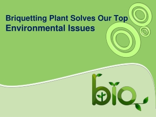 Briquetting Plant Solves Our Top Environmental Issues