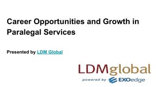 Career Opportunities and Growth in Paralegal Services