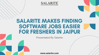 Salarite Makes Finding Software Jobs Easier for Freshers in Jaipur