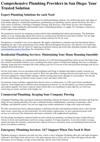Plumber San Diego