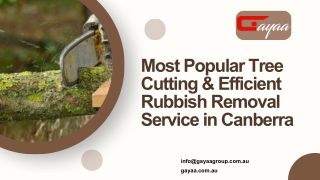 Most Popular Tree Cutting & Efficient Rubbish Removal Service in Canberra
