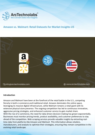 Amazon vs. Walmart Retail Datasets for Market Insights US