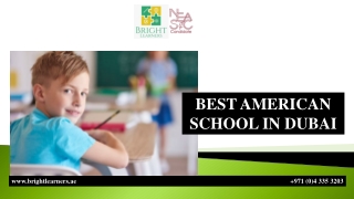 BEST AMERICAN SCHOOL IN DUBAI