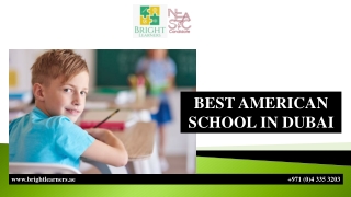 BEST AMERICAN SCHOOL IN DUBAI