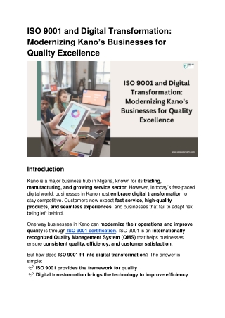 ISO 9001 and Digital Transformation_ Modernizing Kano’s Businesses for Quality Excellence
