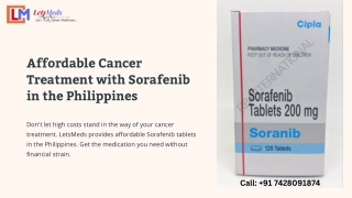 Buy Sorafenib tablets 200 mg price in Philippines
