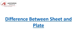 Difference Between Sheet and Plate