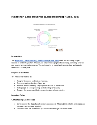 Rajasthan Land Revenue (Land Records) Rules, 1957