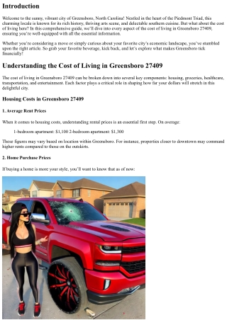 Understanding the Cost of Living in Greensboro 27409: A Comprehensive Guide