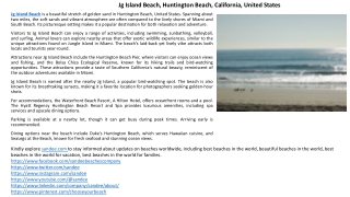 Discover Jg Island Beach (Huntington State Beach) in California, United States