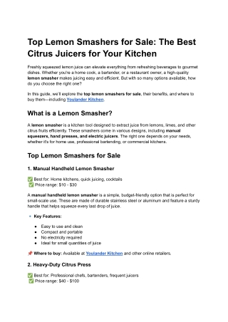 lemon smasher for sale
