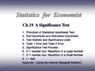 Ch.19 A Significance Test